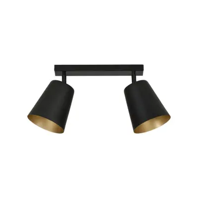 PRISM 2 Taklampa, Svart/Guld