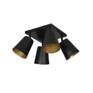 PRISM 4 Taklampa, Svart/Guld