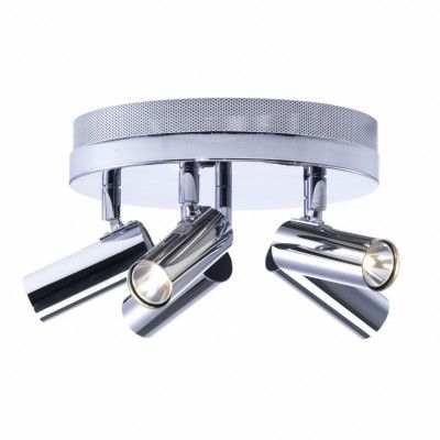 Puck 5-lågig taklampa, Krom