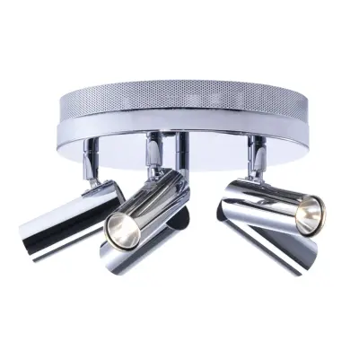 Puck 5-lågig taklampa, Krom