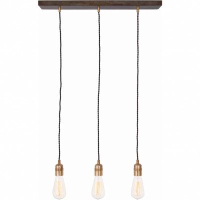 Raad 3 taklampa, råmässing 55cm