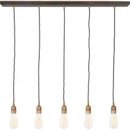 Raad 5 taklampa, råmässing 93cm