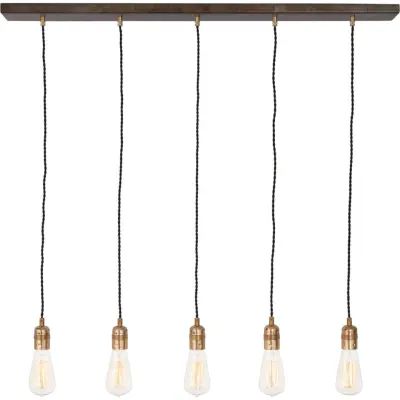 Raad 5 taklampa, råmässing 93cm