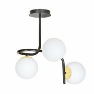 RAGNAR 3 Taklampa, Svart/Guld/Vit