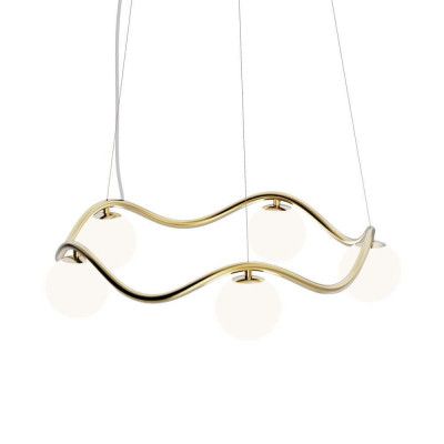 Rebello Decor - Circle of Life Taklampa Ø65 Brass/Opal