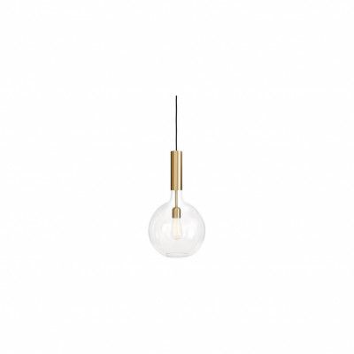 Rosdala taklampa, borstad mässing/klarglas 30cm