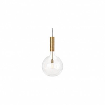 Rosdala XL taklampa, råmässing/klarglas 40cm