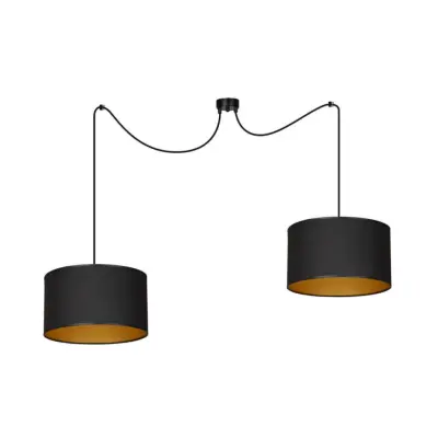 ROTO 2 Taklampa, Svart/Guld/Svart/Guld