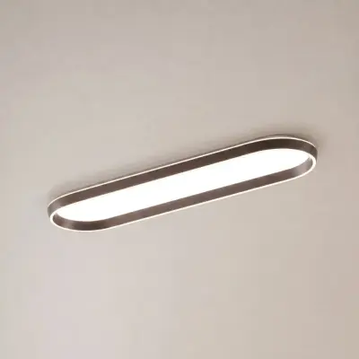 Rylan LED-taklampa, brun, 112 cm, CCT-dimbar – Lucande - Vardagsrum - Modern - Metall - Vinklad