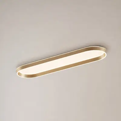 Rylan LED-taklampa, mässing, 112 cm, CCT-dimbar – Lucande - Vardagsrum - Modern - Metall - Vinklad