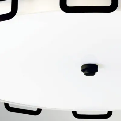 Sabina taklampa, svart, Ø 57 cm, metall/textil – HINKLEY - Vardagsrum - Modern - Med en ljuskälla