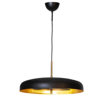 Shelby taklampa Matt svart/guld 50cm