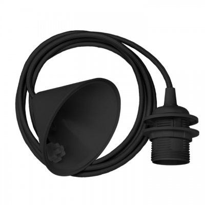 Sladd, takupphängning UMAGE med sockel E27, 2,1 m Svart