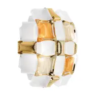 Slamp - Mida taklampa, Ø 67 cm, bärnsten/vit