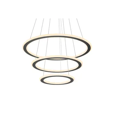 SLV - One Flat Taklampa Triple 2700/3000K Black