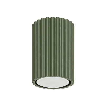 SOLLUX LIGHTING - ALORA taklampa, olivgrön, Ø 7 cm, metall, GU10SOLLUX