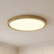 Sorela LED-taklampa, guld, dimbar, Ø 40 cm, 3 000 K, metall – Lindby - Vardagsrum - Modern - Rund