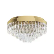 Valparaiso taklampa, guld, Ø 48 cm, metall – Stars of Light - Vardagsrum - Glas - Med flera ljuskällor
