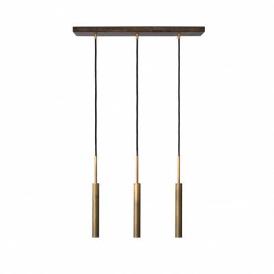 Stav 3 rak taklampa, råmässing