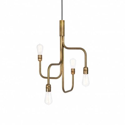 Strapatz taklampa, råmässing 45cm