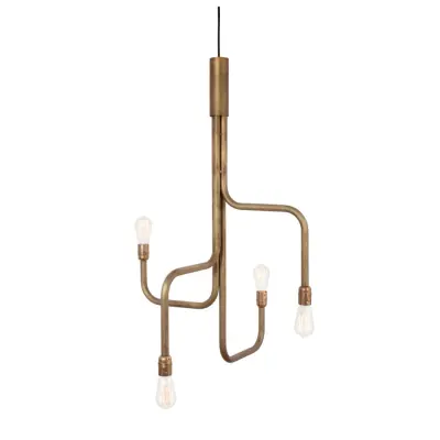 Strapatz taklampa, råmässing 65cm