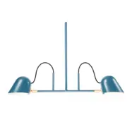 Streck 2 taklampa, Dimblå/mässing