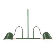 Streck 2 taklampa, tallgrön/mässing