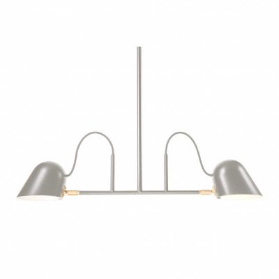 Streck 2 taklampa, Varmgrå/mässing