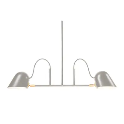 Streck 2 taklampa, Varmgrå/mässing