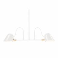 Streck 2 taklampa, Vit/mässing