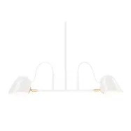 Streck 2 taklampa, Vit/mässing