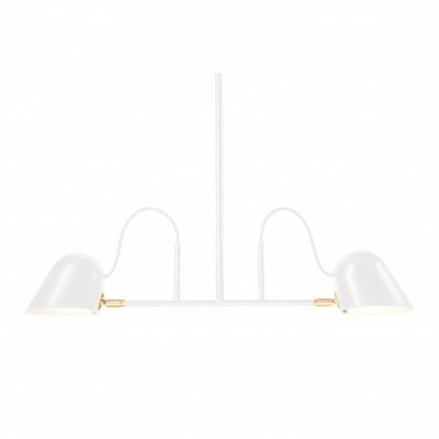 Streck 2 taklampa, Vit/mässing