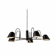 Streck 5 taklampa, svart/mässing