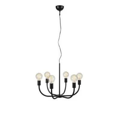 Taklampa AMISTOSO Markslöjd 6L Svart