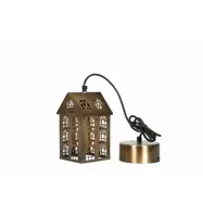 Taklampa Hus Antik Mässing, small