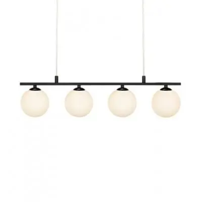 Taklampa Markslöjd Quattro Svart/Opal