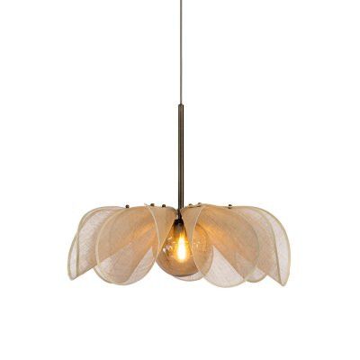 Taklampa Styrka 63 cm Beige/ Antique Mässing