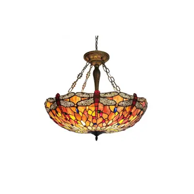 Taklampa Trollslända Ädelsten / Dragonfly 71cm