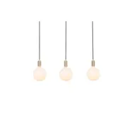 Tala - Linear Triple Taklampa w/3 Sphere IV Brass/White
