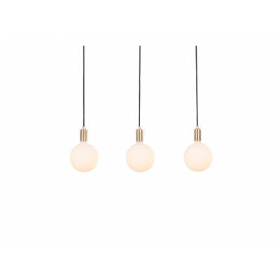 Tala - Linear Triple Taklampa w/3 Sphere IV Brass/White