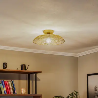 Thorian Plafond Ø40 Guld - Lindby - Vardagsrum - Design - Metall - Rund