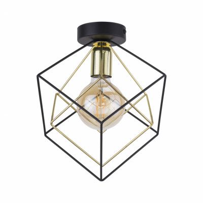 TK Alambre taklampa - guld och svart stål