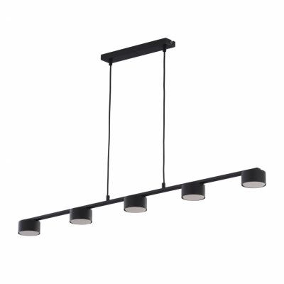 TK Dallas taklampa, w. 5 skärmar - svart metall