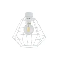 TK Diamant taklampa D - vit stål