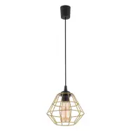 TK Diamant taklampa M - guld stål