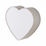 TK Heart barnlampa - jute och vit plast/metall