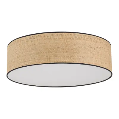 TK Liberia taklampa 600 - naturlig rotting och vit metall