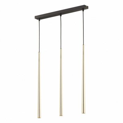 TK Piano taklampa, w. 3 skärmar - guldmetall