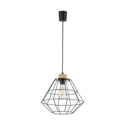 TK Rafael taklampa - svart metall och trä