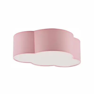 TK Sky barnlampa, Mini - pastellrosa tyg och vit plast